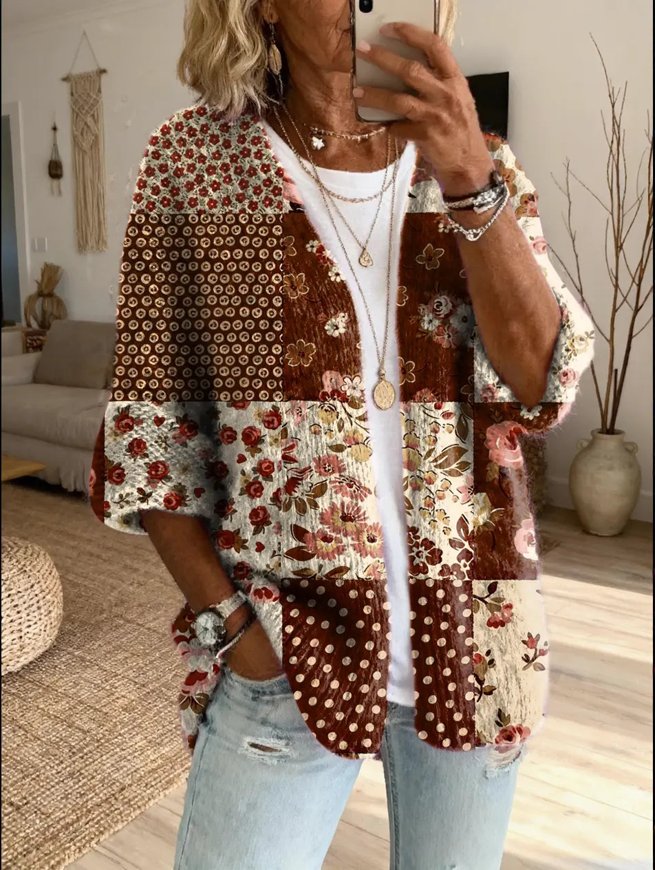 Maisie | Patchwork Knit Cardigan