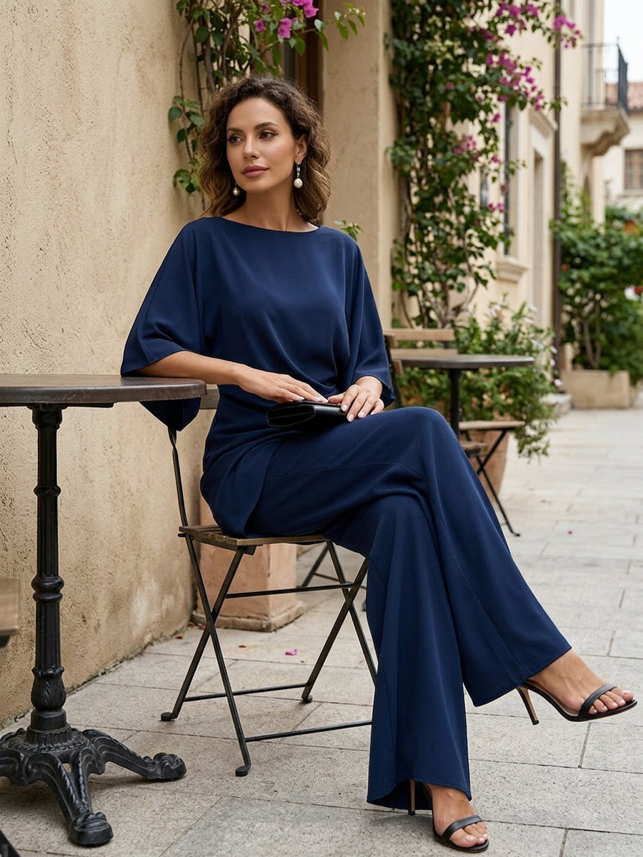 Estelle | Draped Wide-Leg Pant Set
