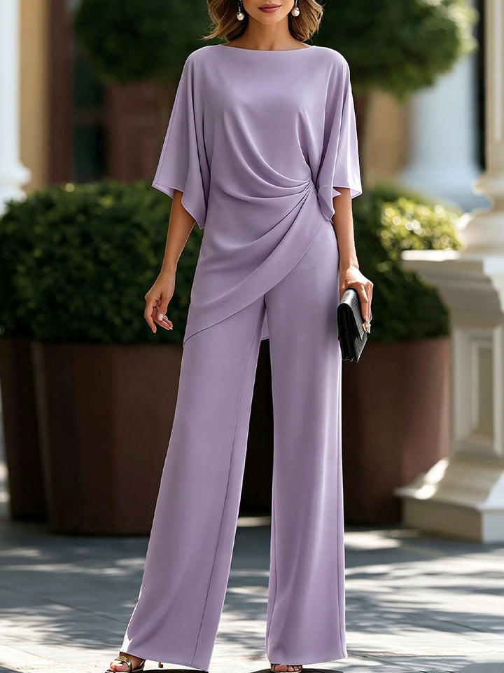 Estelle | Draped Wide-Leg Pant Set