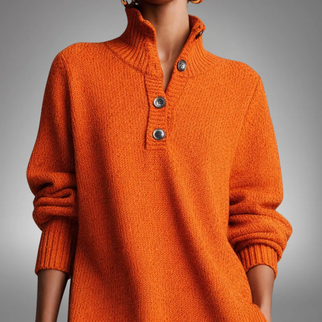 Olivia | Button Sweater Dress