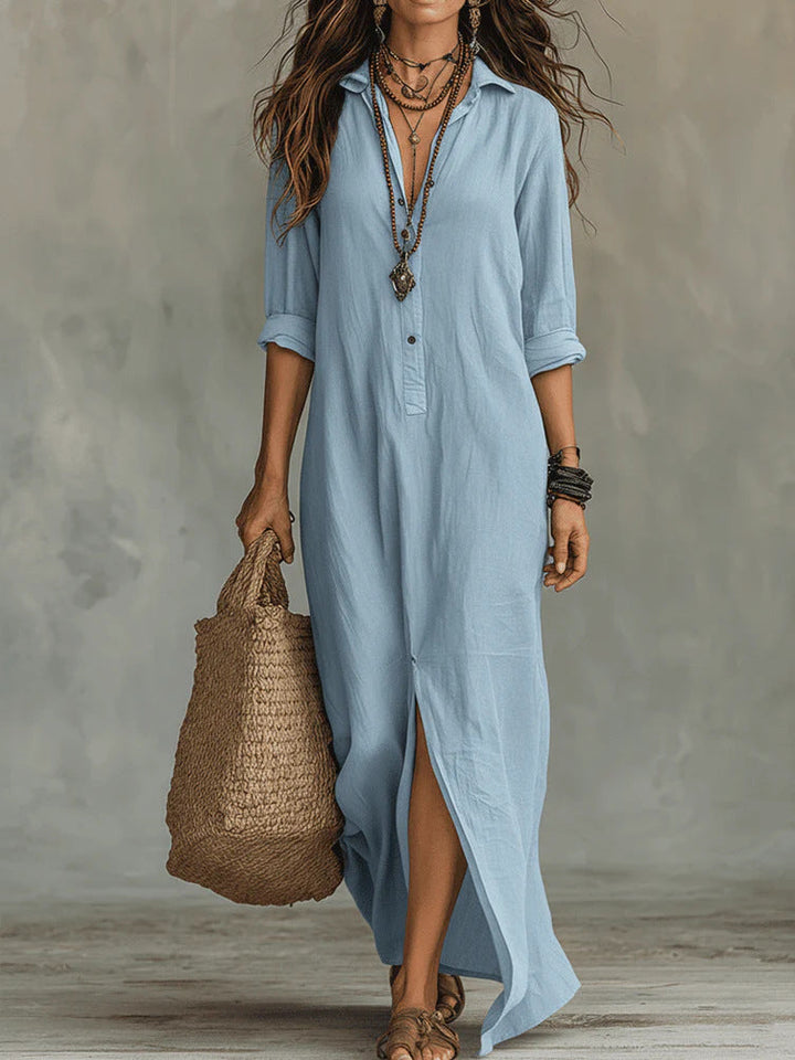 Mara | Relaxed Button Maxi Dress