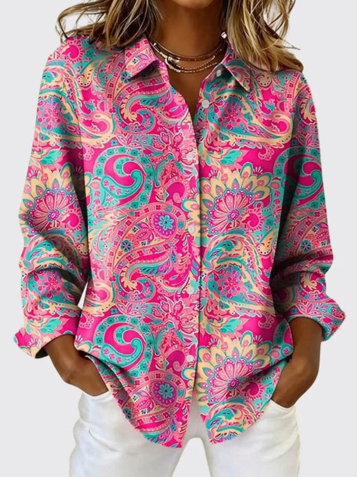 Talia | Paisley Button Blouse