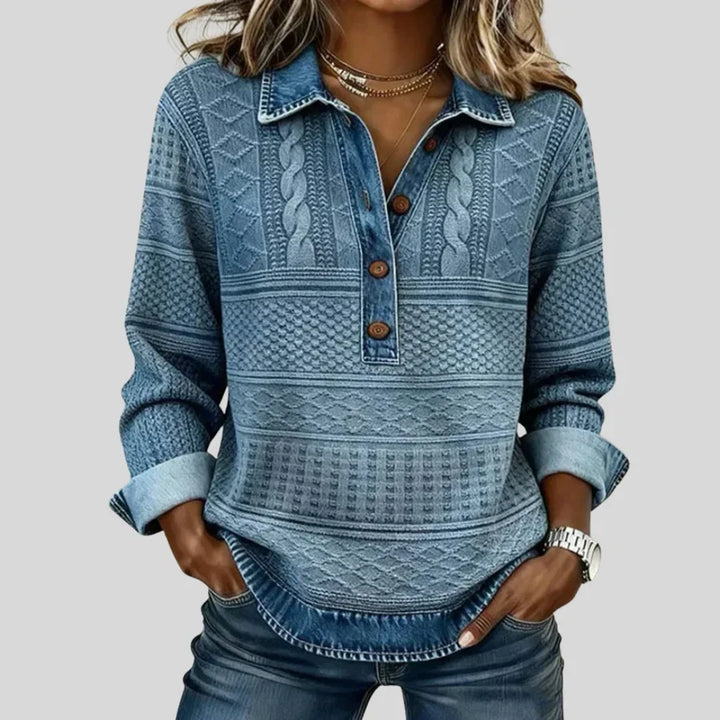 Mira | Cable Knit Collar Sweater