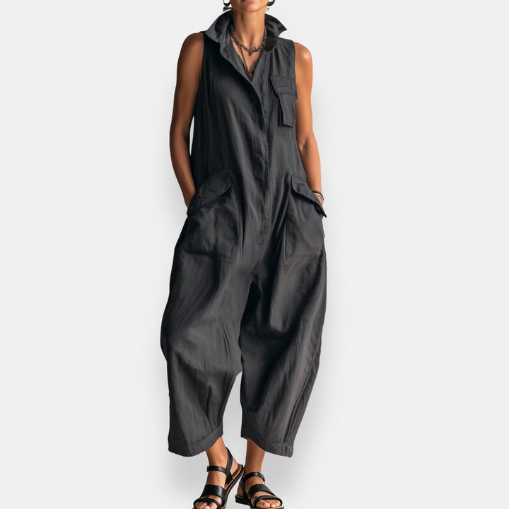 Sienna | Sleeveless Pocket Jumpsuit