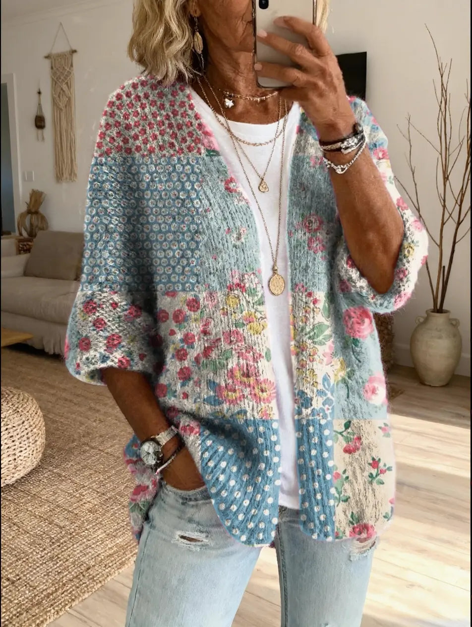 Maisie | Patchwork Knit Cardigan
