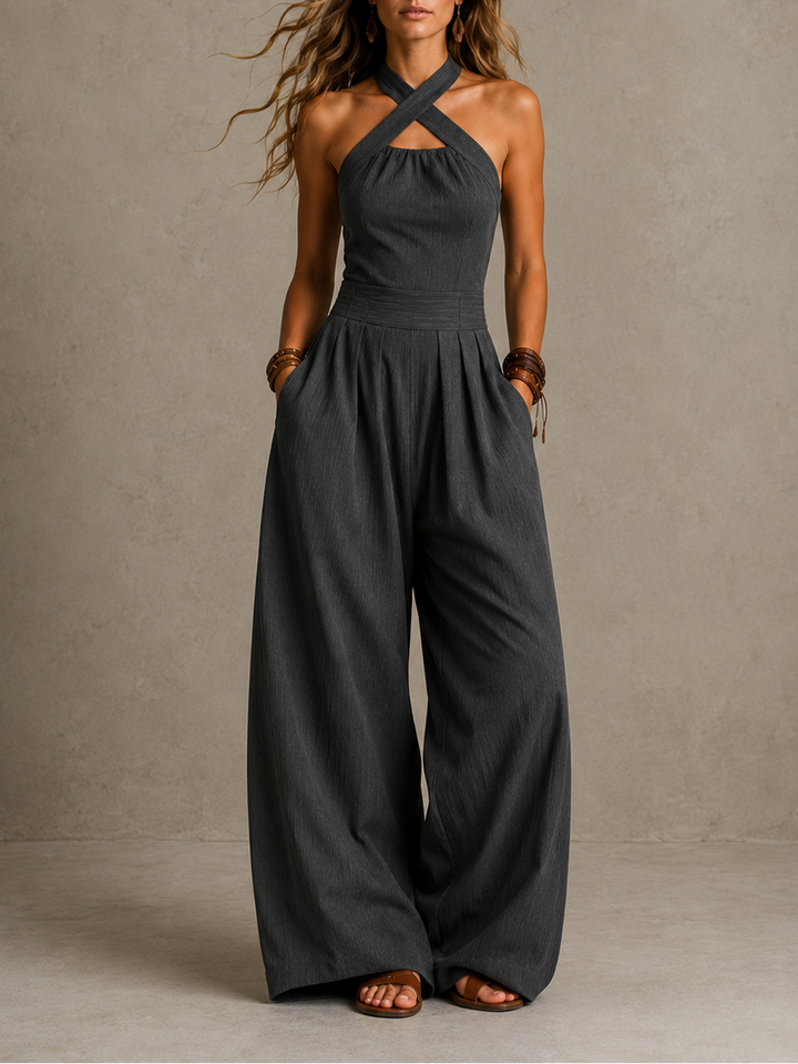 Marielle | Halter Wide-Leg Jumpsuit