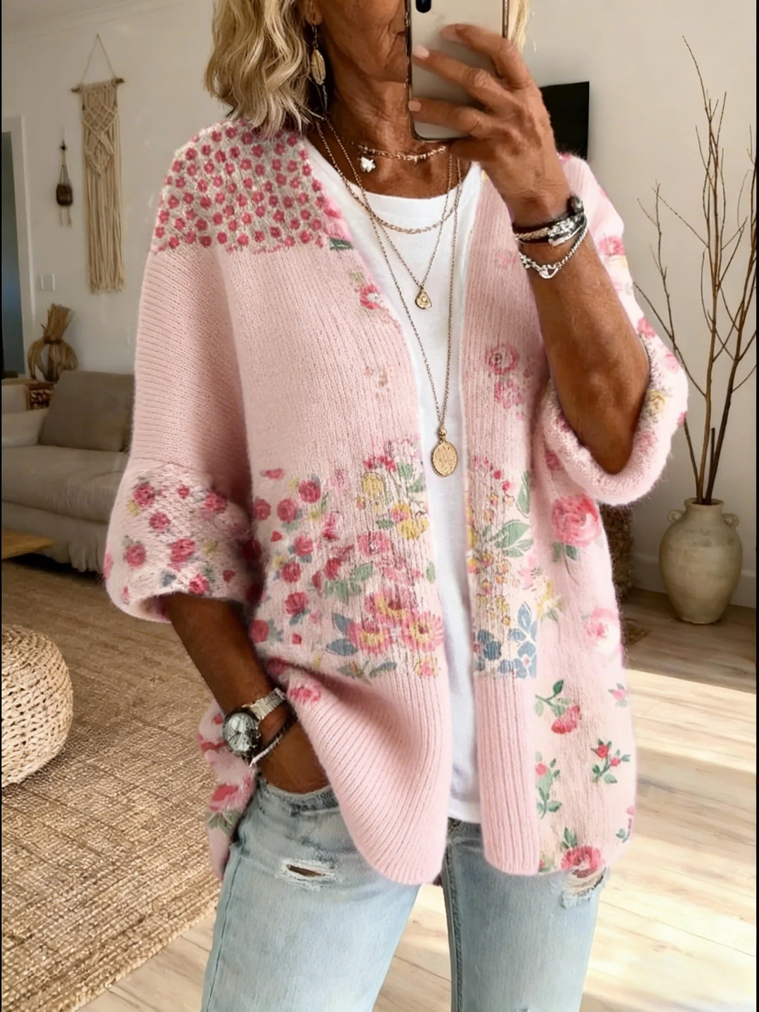 Maisie | Patchwork Knit Cardigan