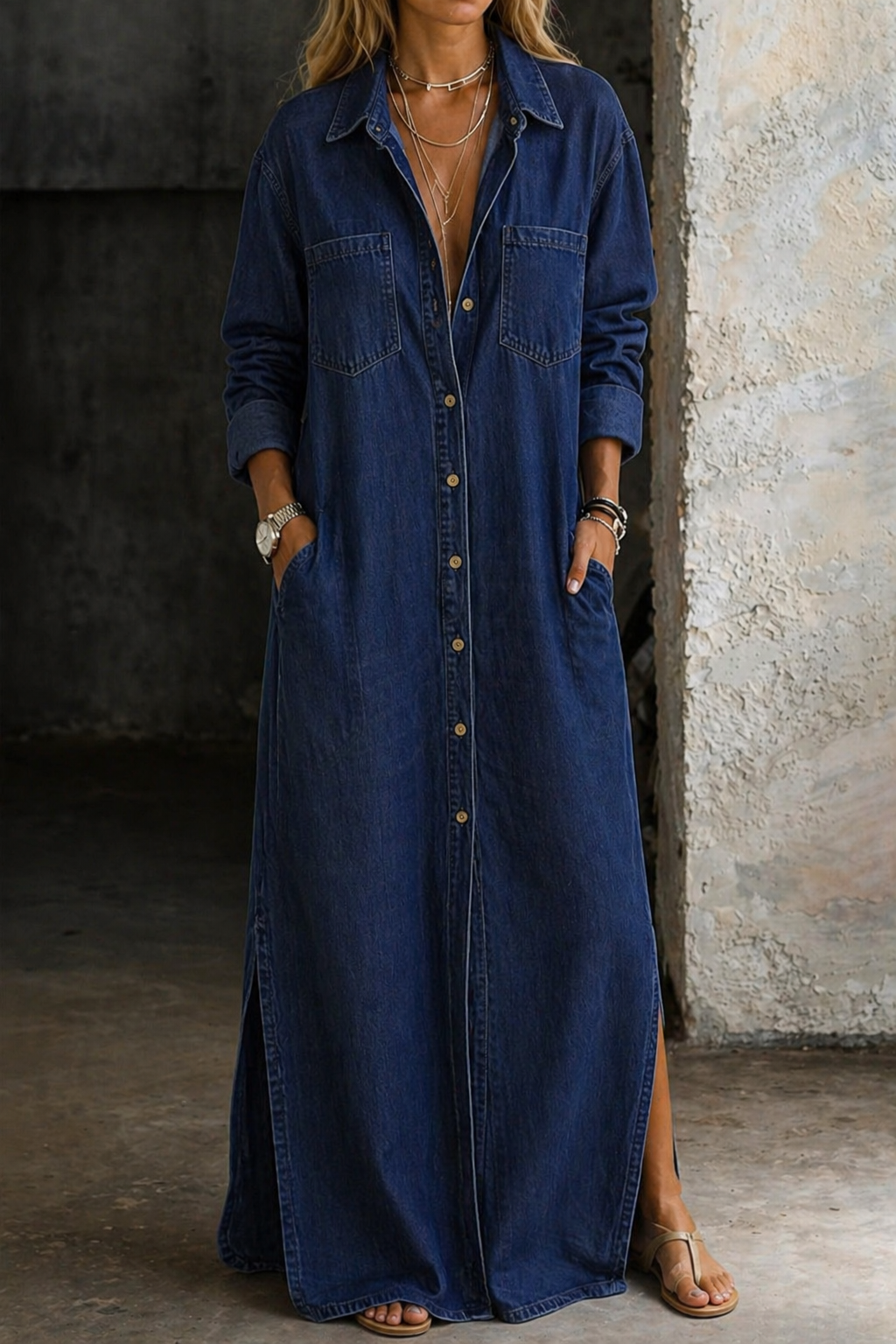Florence | Button-Front Maxi Dress
