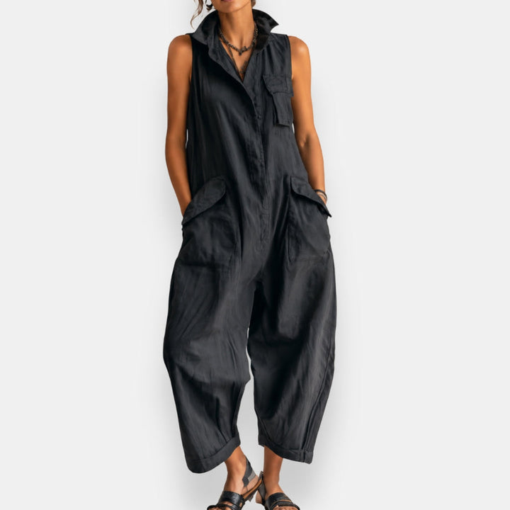 Sienna | Sleeveless Pocket Jumpsuit