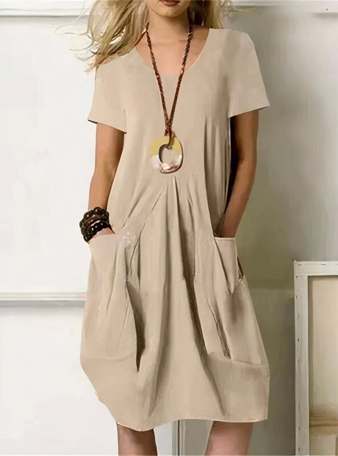 Natalie | Easy Pocket Midi Dress