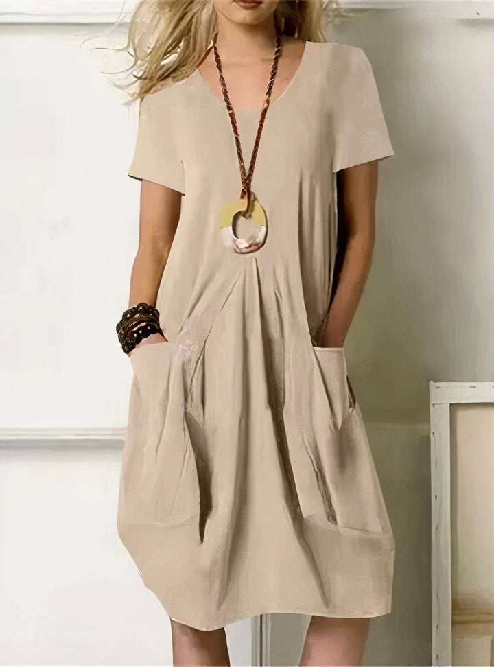 Natalie | Easy Pocket Midi Dress
