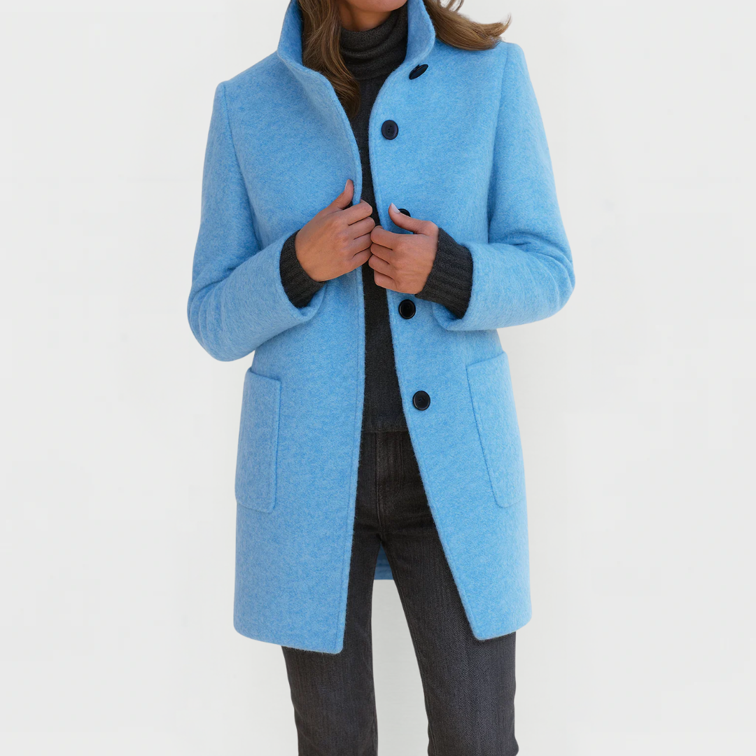 Emilia | Wool Look Button Coat