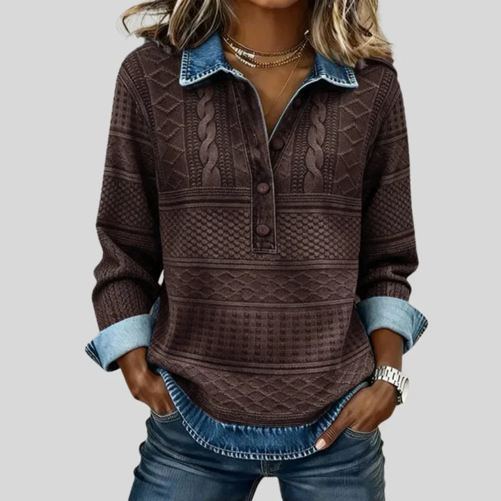 Mira | Cable Knit Collar Sweater