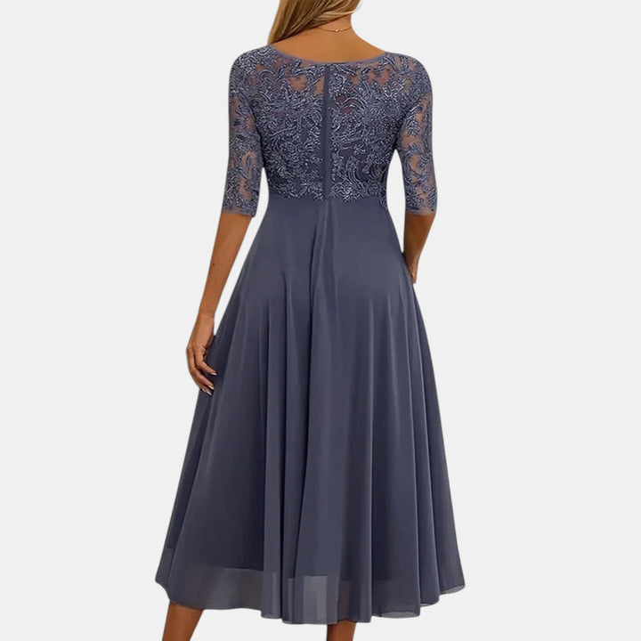 Valentina | Lace Detail Midi Dress