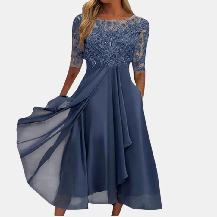 Valentina | Lace Detail Midi Dress