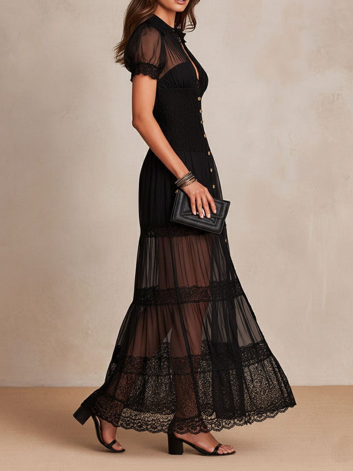 Vivienne | Lace Detail Maxi Dress