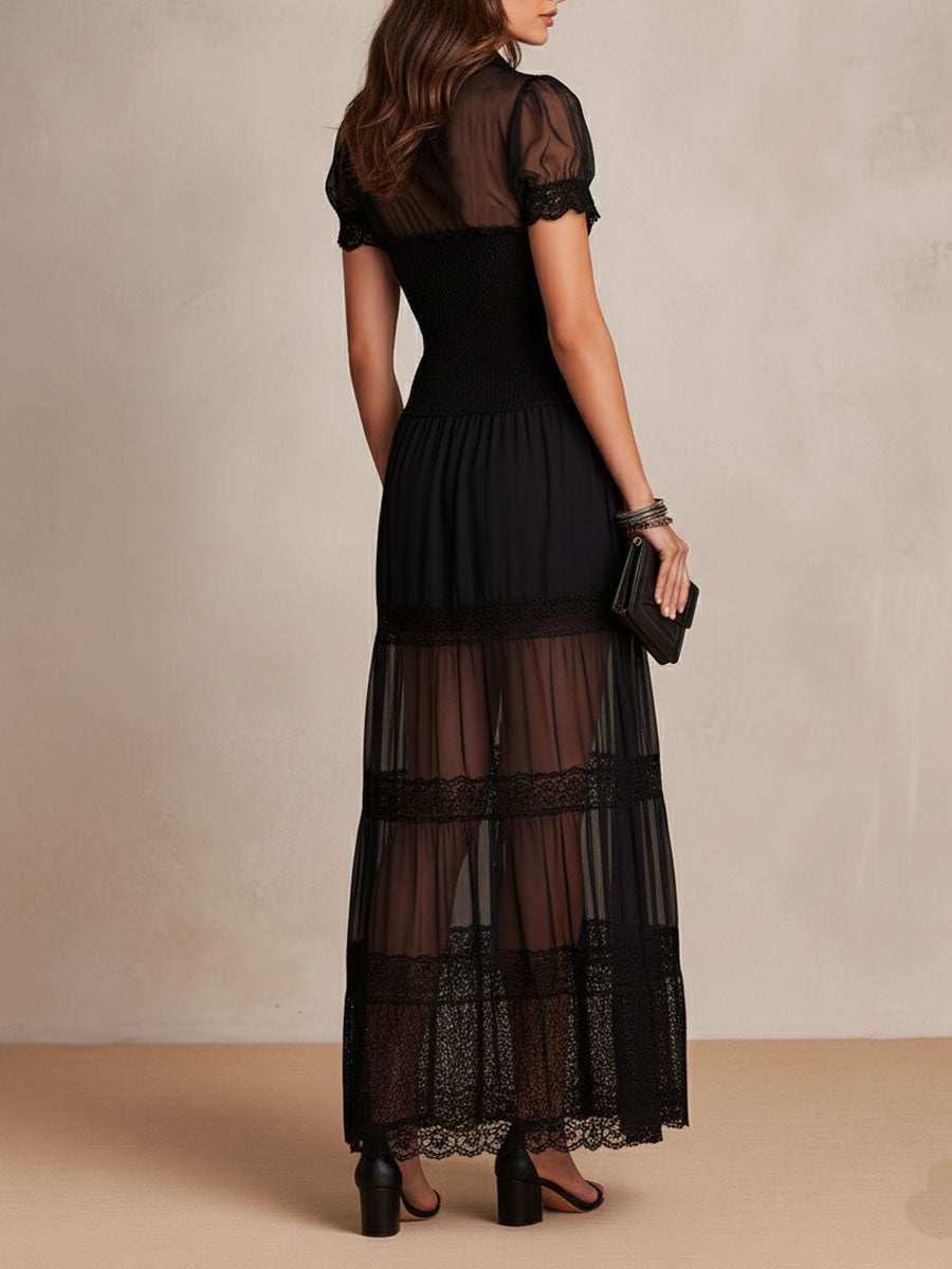 Vivienne | Lace Detail Maxi Dress
