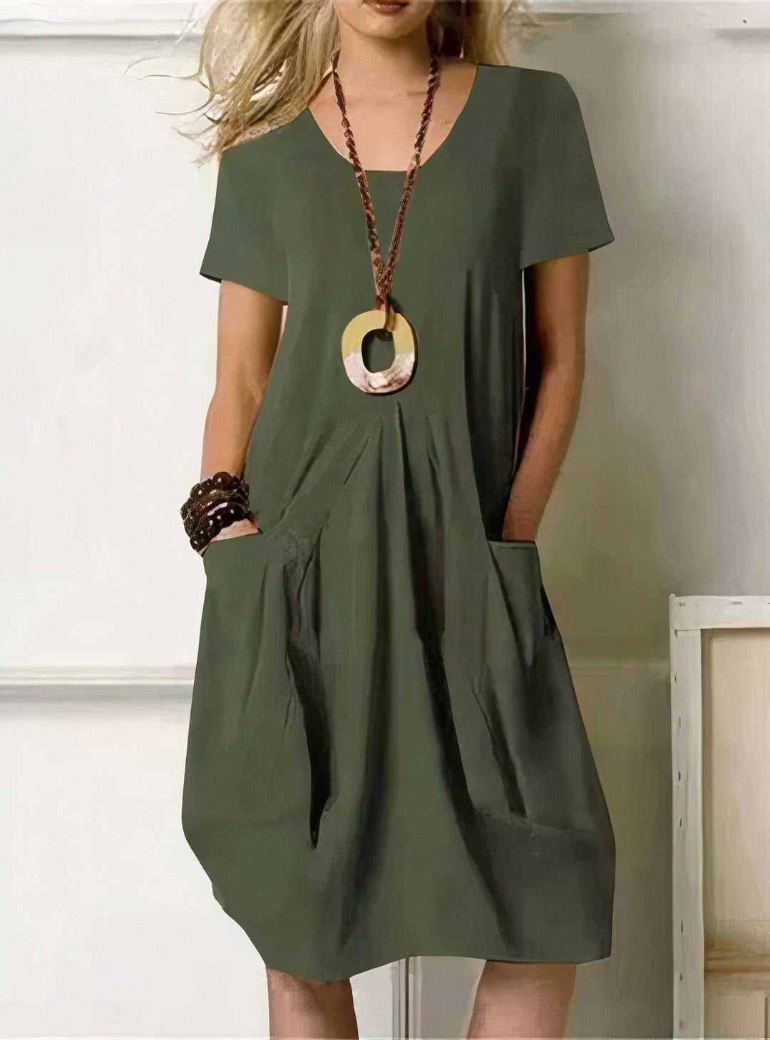 Natalie | Easy Pocket Midi Dress