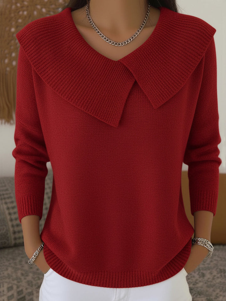 Juliette | Statement Collar Knit Sweater