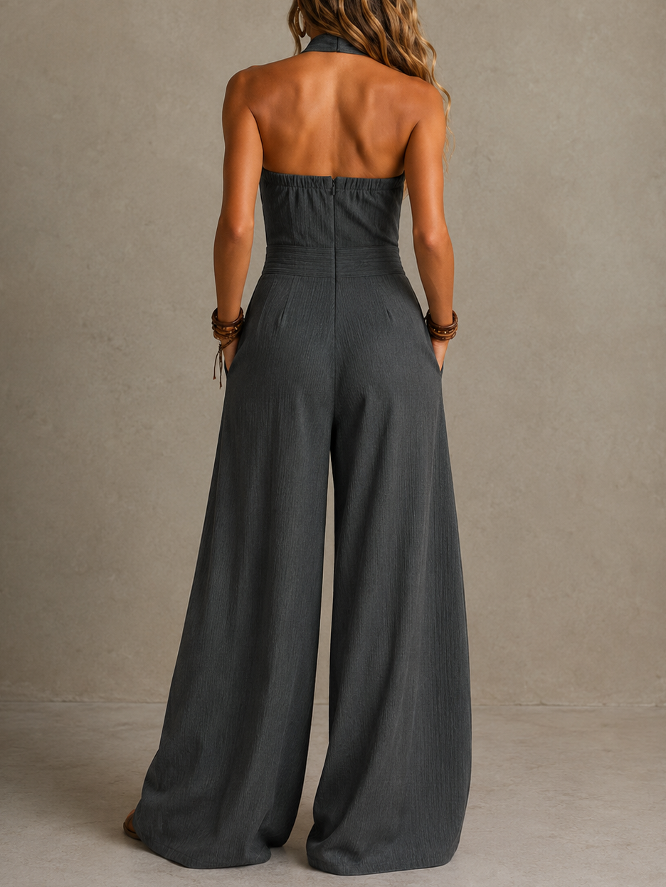 Marielle | Halter Wide-Leg Jumpsuit