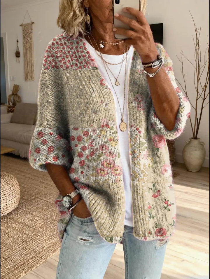 Maisie | Patchwork Knit Cardigan
