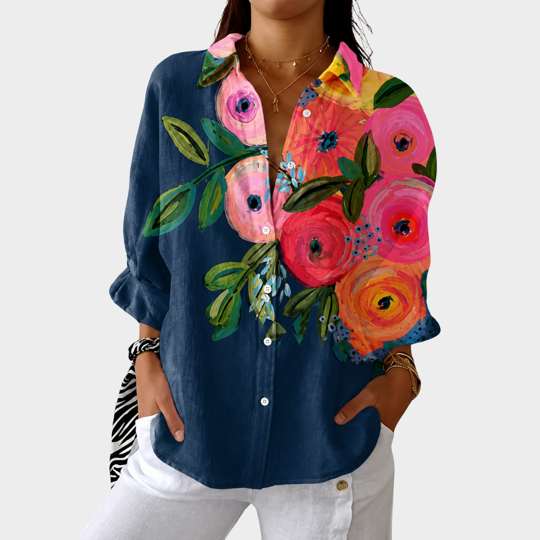 Renee | Floral Button Blouse