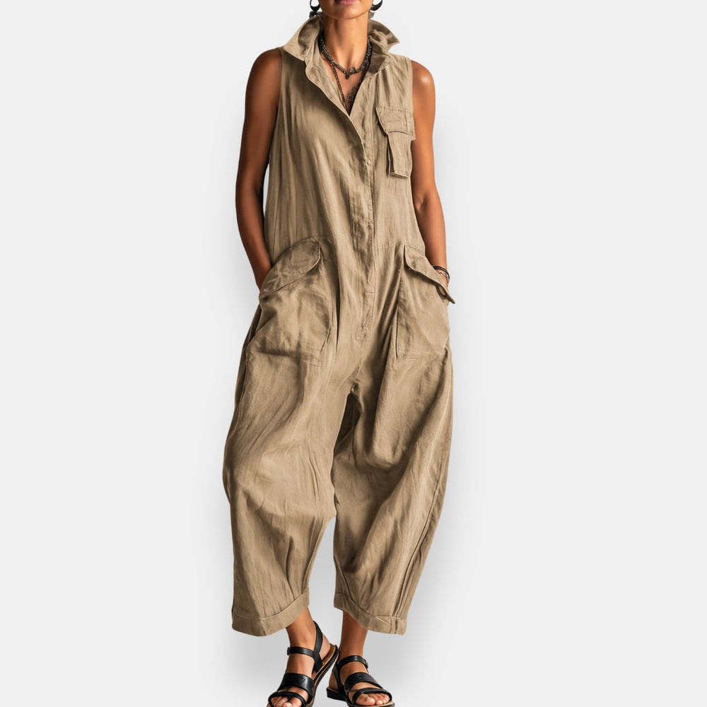 Sienna | Sleeveless Pocket Jumpsuit
