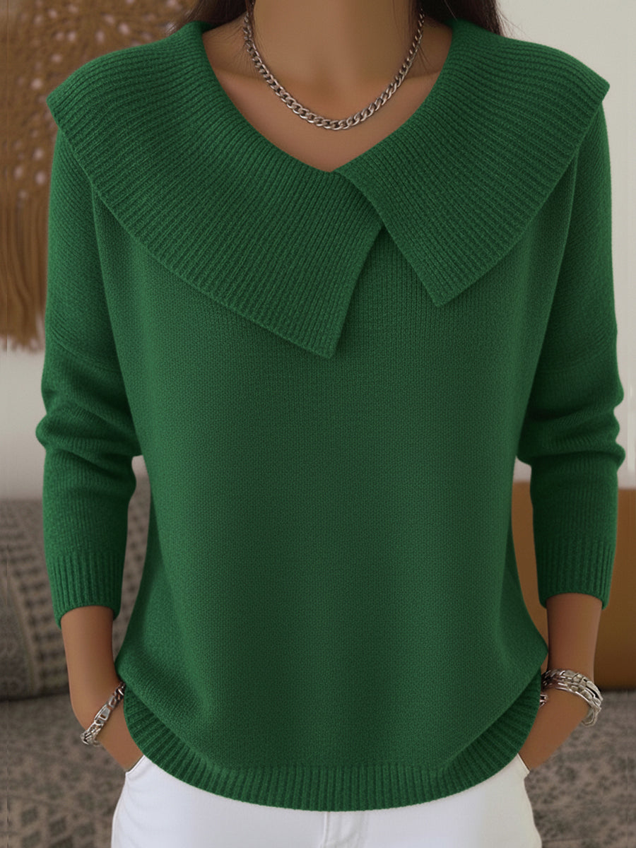 Juliette | Statement Collar Knit Sweater