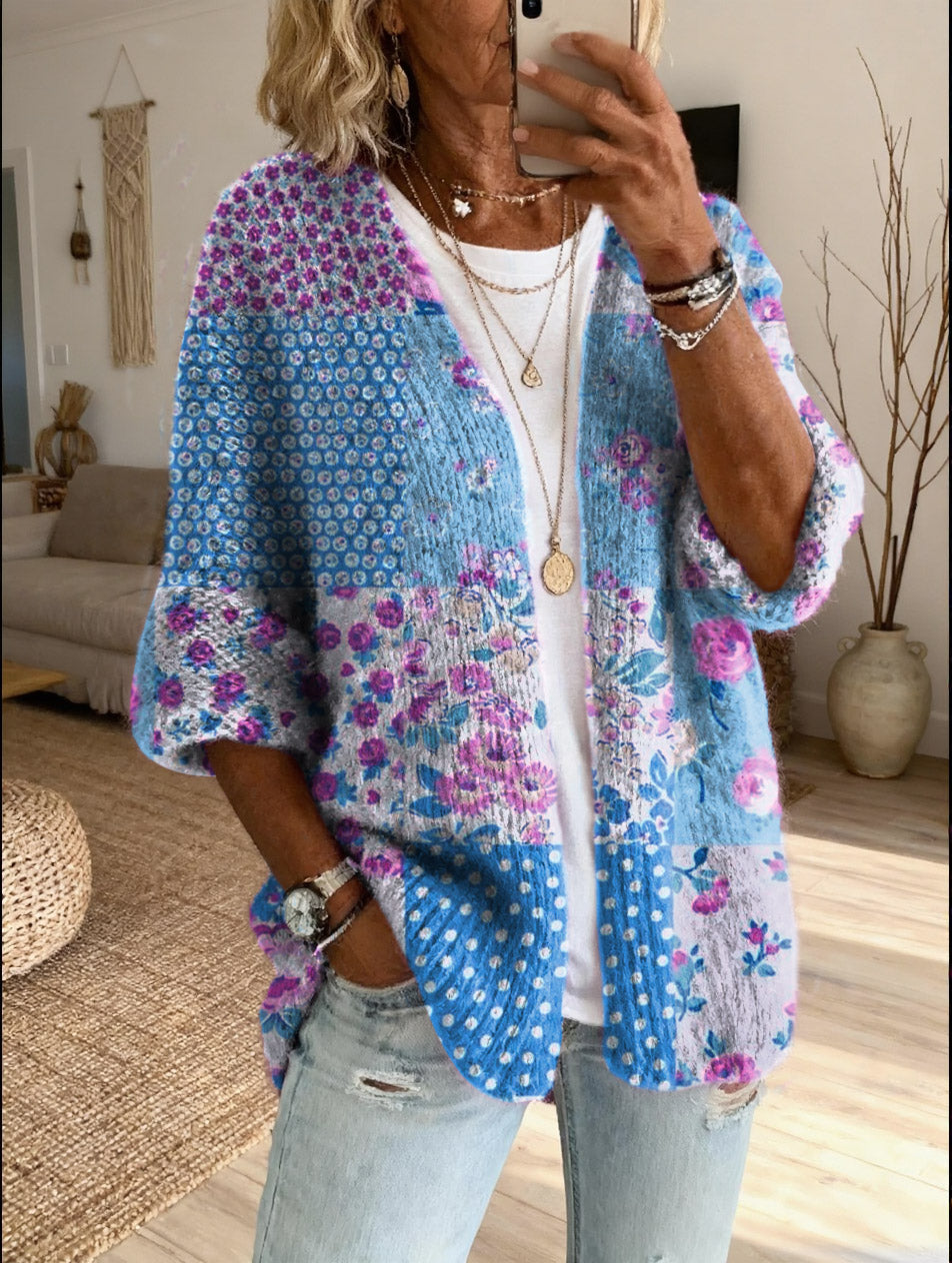 Maisie | Patchwork Knit Cardigan