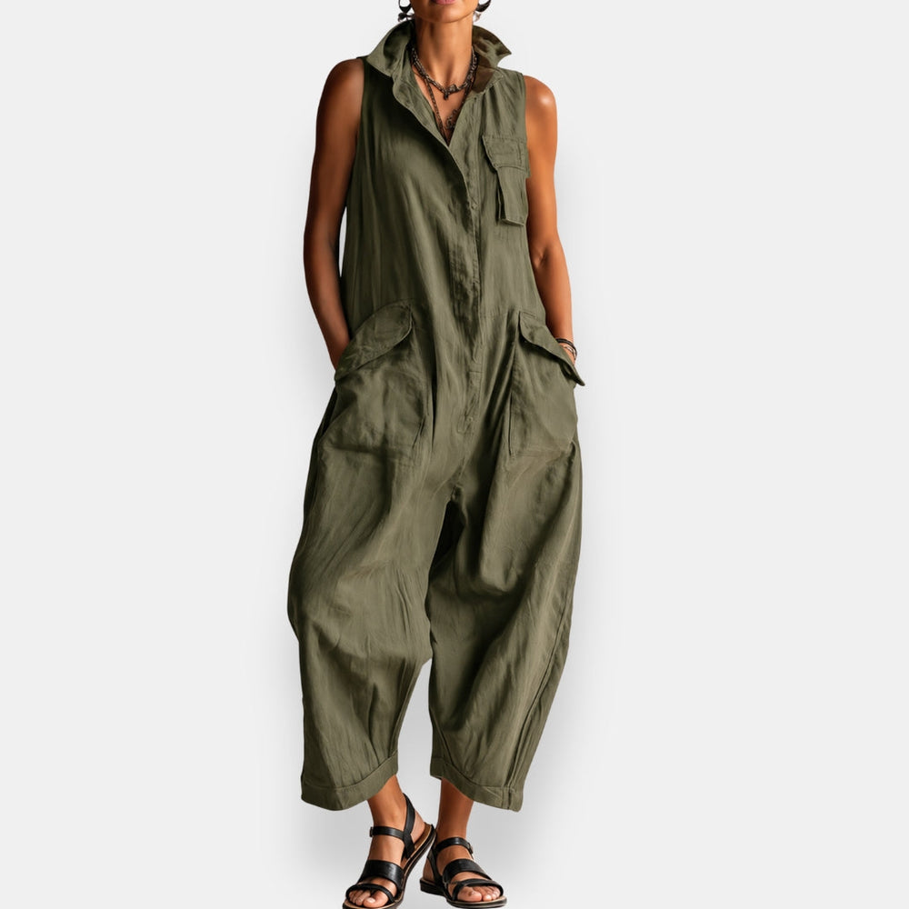 Sienna | Sleeveless Pocket Jumpsuit