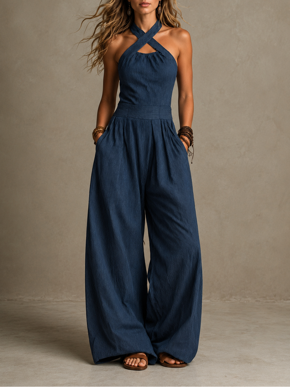 Marielle | Halter Wide-Leg Jumpsuit
