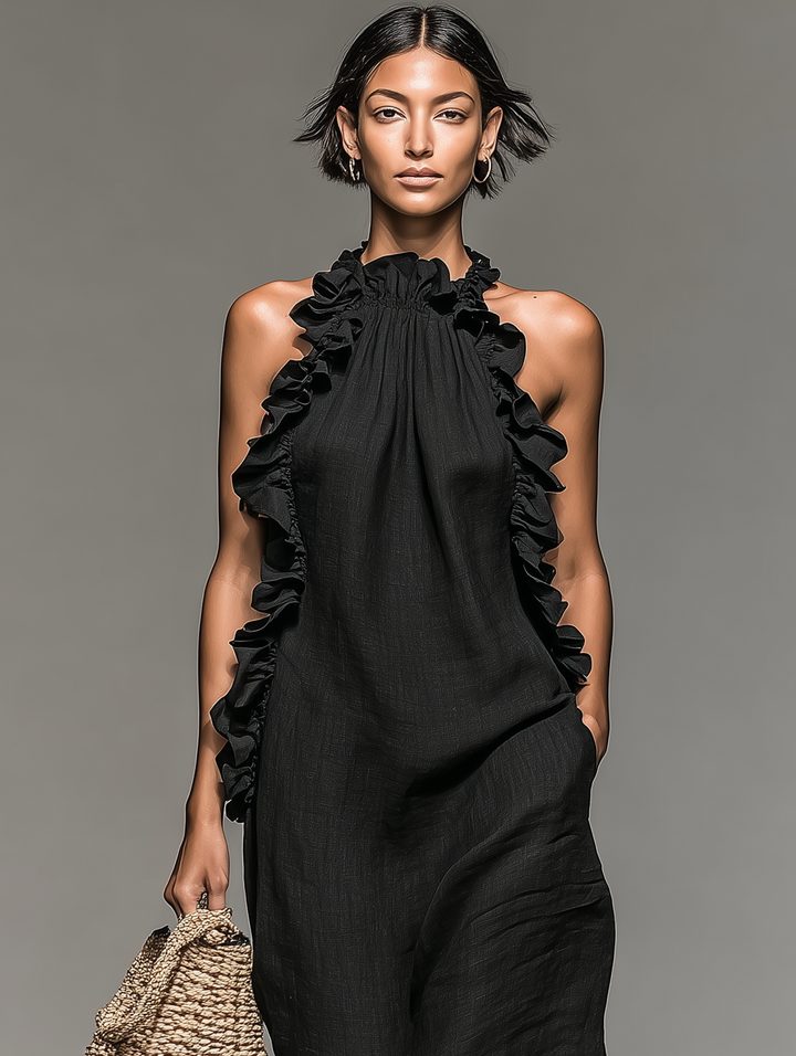 Noemi | Ruffle Detail Maxi Dress