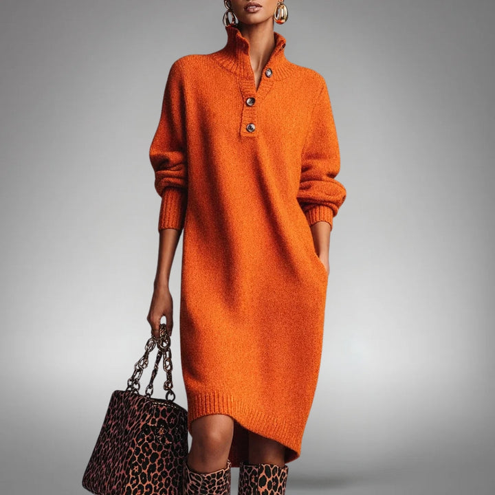 Olivia | Button Sweater Dress