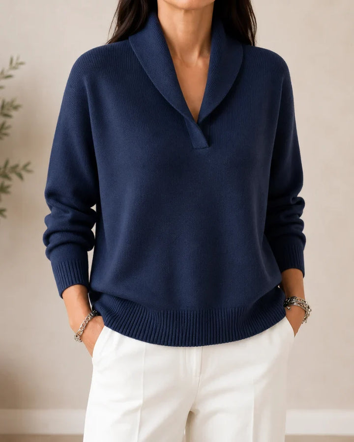 Nora | Shawl Collar Knit Sweater
