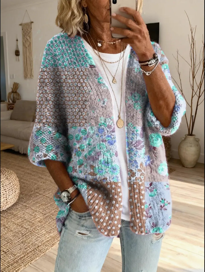 Maisie | Patchwork Knit Cardigan