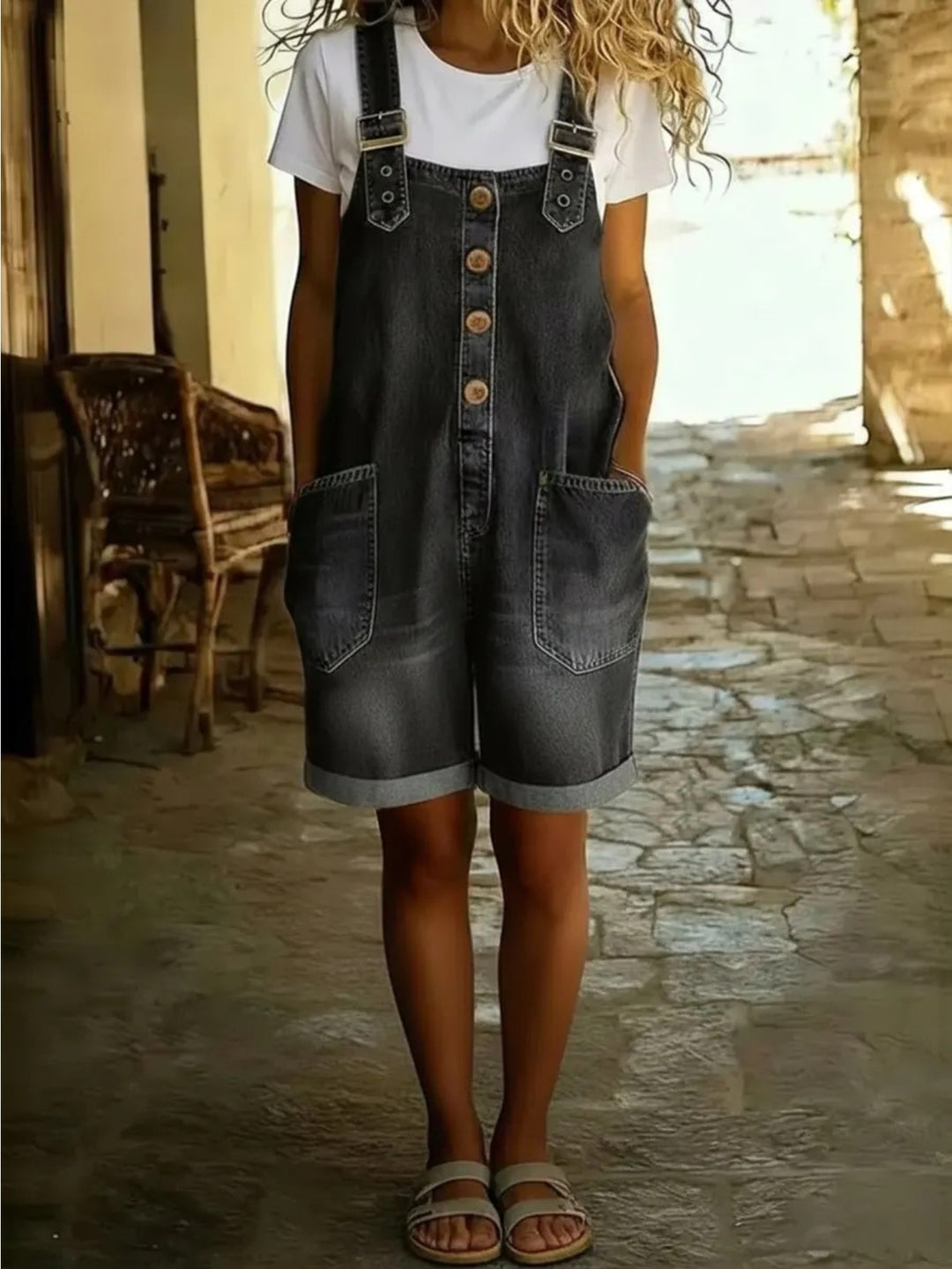 Diana | Button Pocket Playsuit