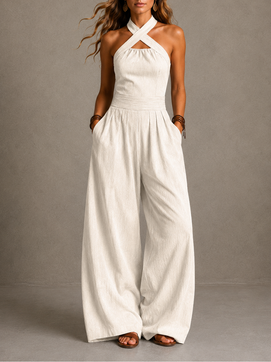 Marielle | Halter Wide-Leg Jumpsuit