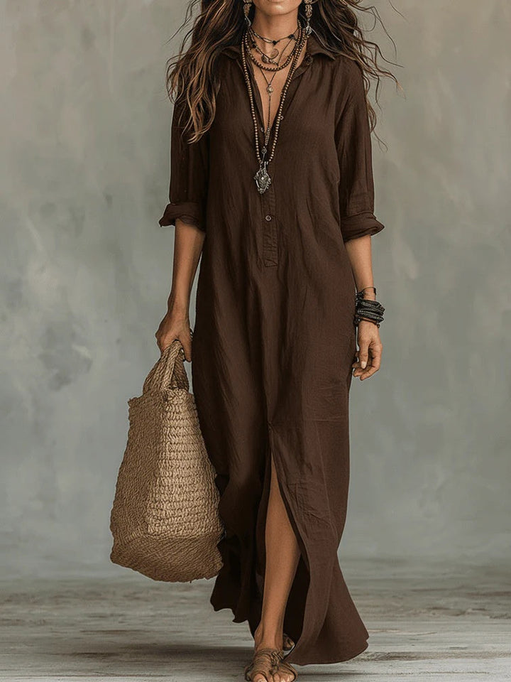 Mara | Relaxed Button Maxi Dress