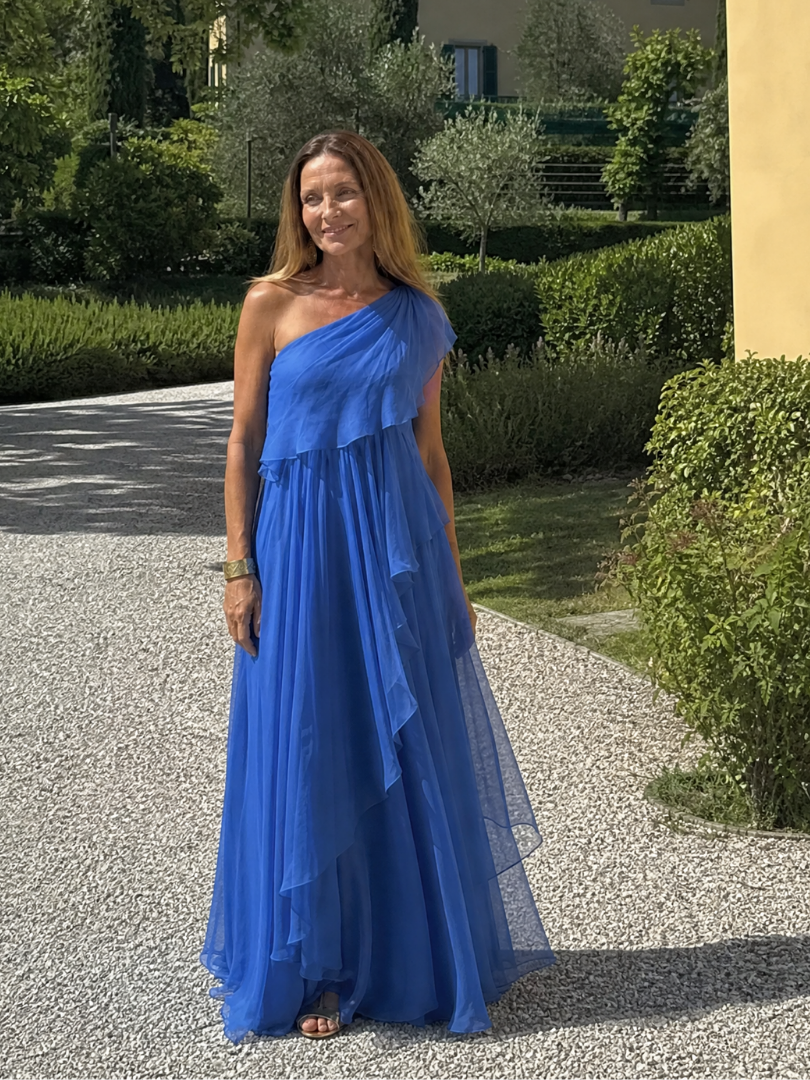 Gianna | One-Shoulder Ruffle Maxi Dress