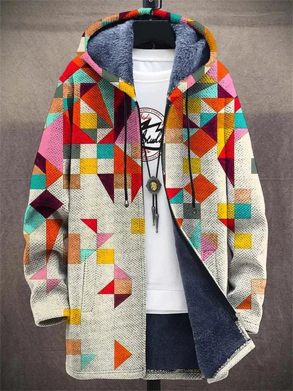 Aria | Hooded Patchwork Cardigan