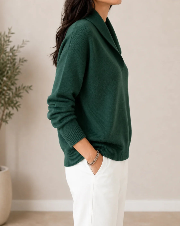 Nora | Shawl Collar Knit Sweater
