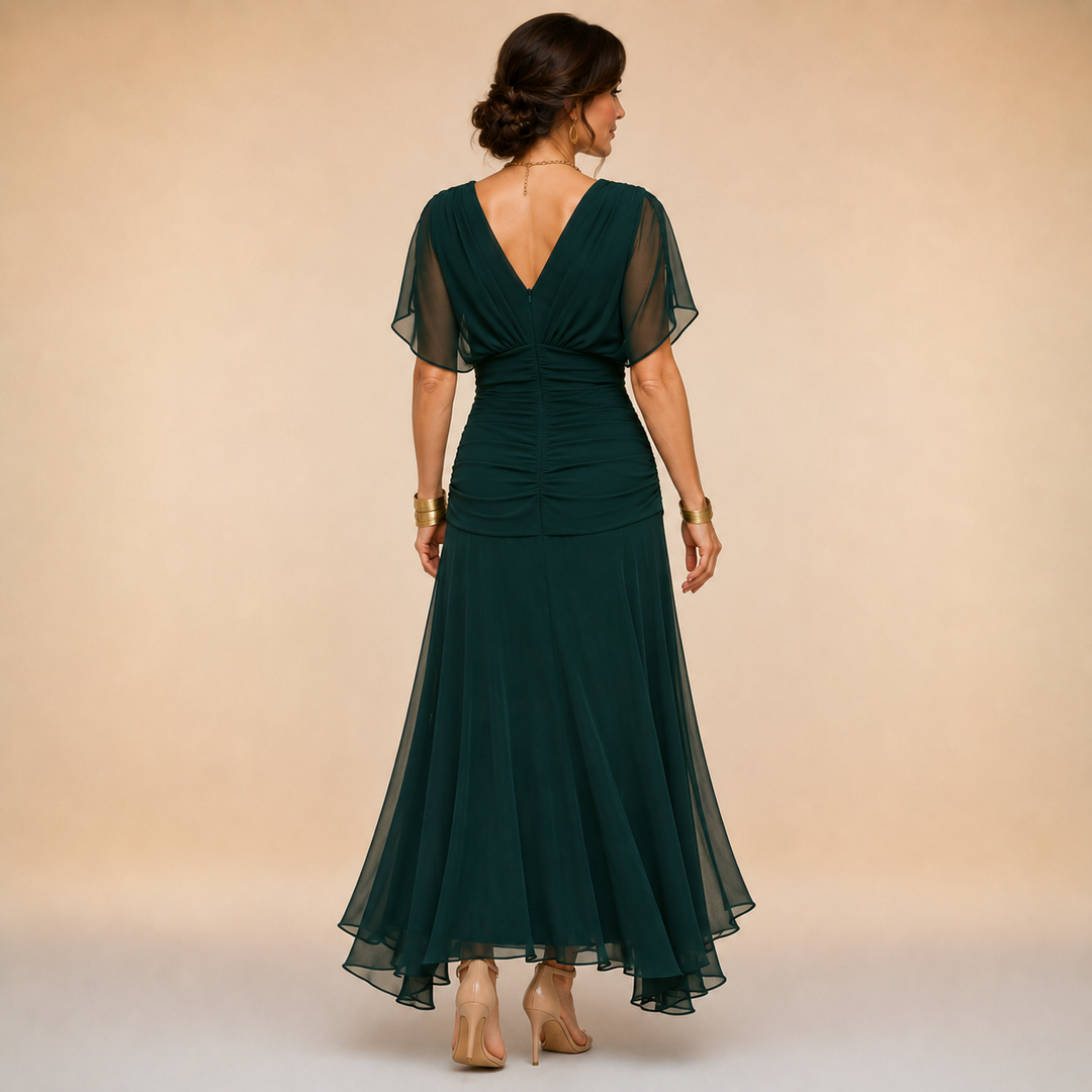Evelina | Draped Midi Dress