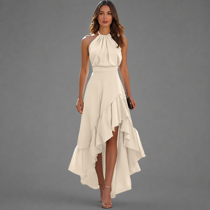 Marcella | Halter Ruffle Maxi Dress