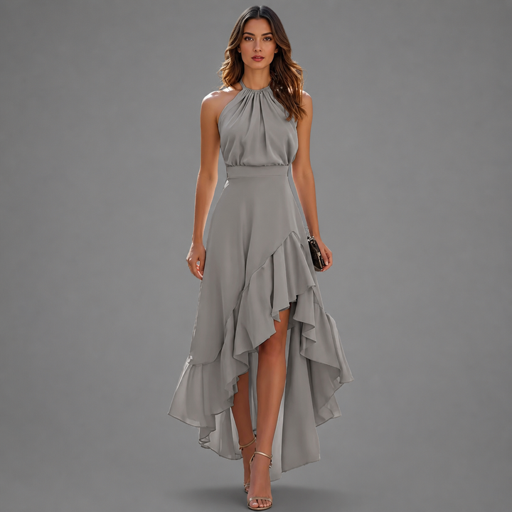 Marcella | Halter Ruffle Maxi Dress