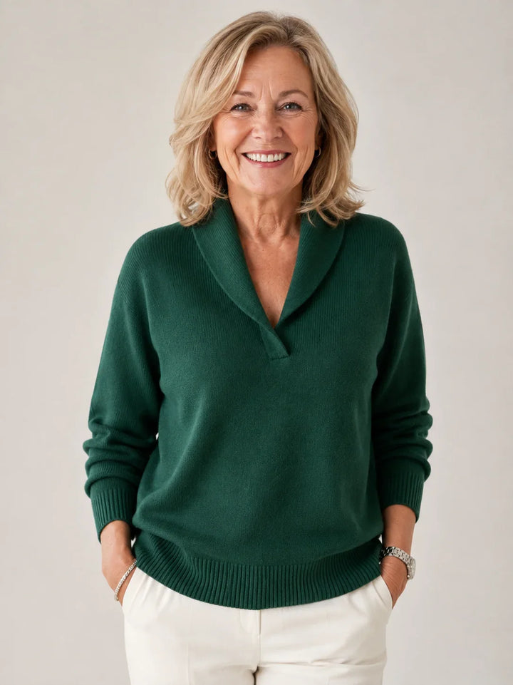 Nora | Shawl Collar Knit Sweater