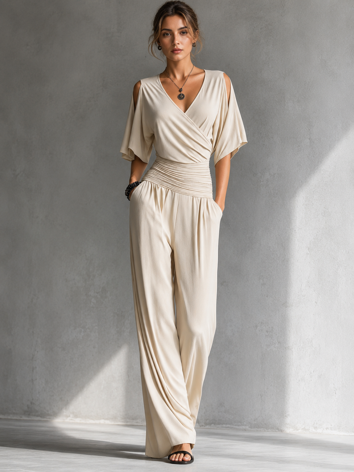 Arabella | Draped Wide-Leg Jumpsuit