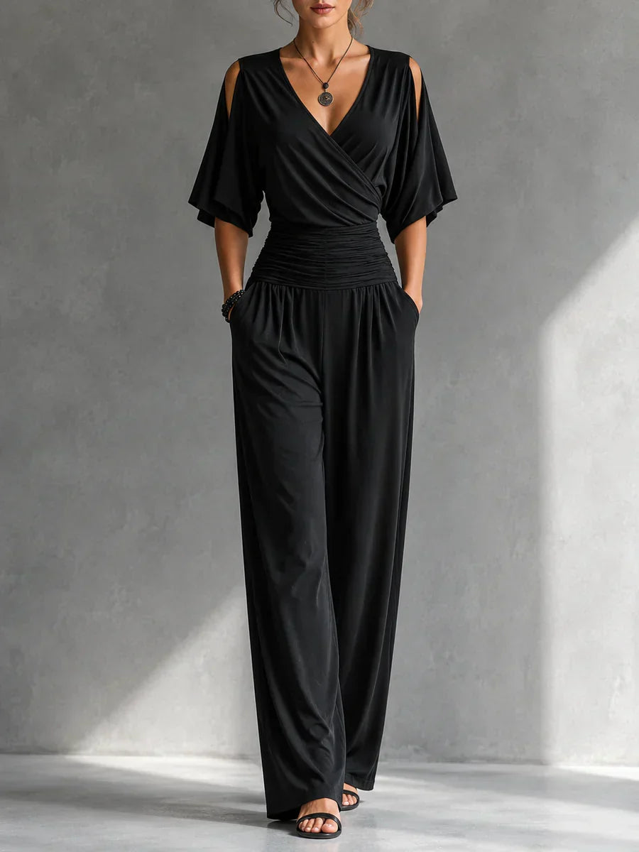 Aveline | Draped Wrap Jumpsuit
