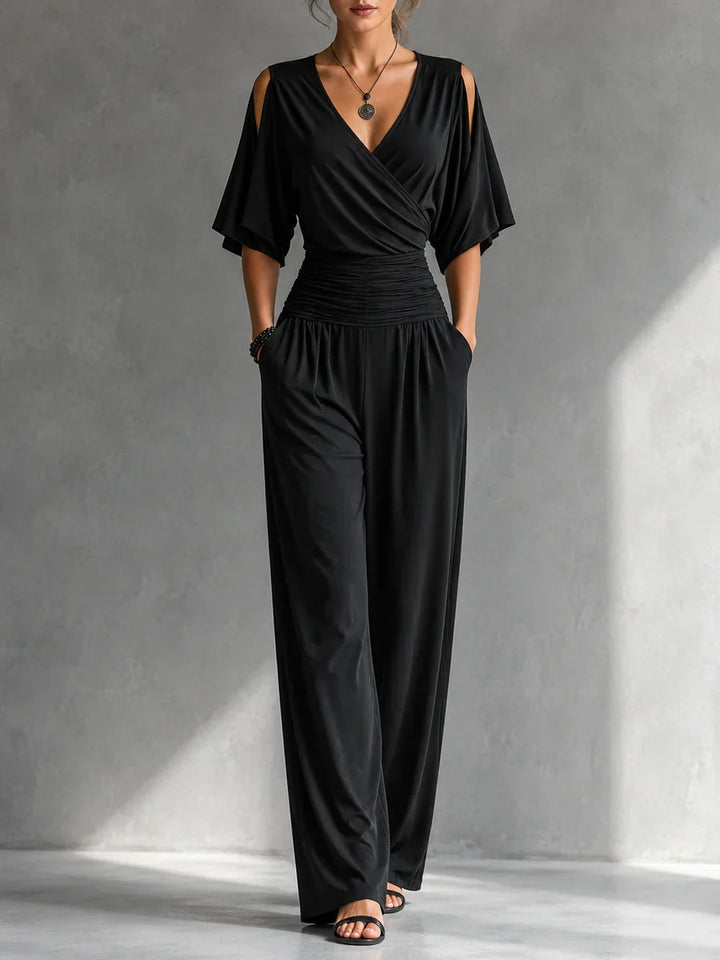 Aveline | Draped Wrap Jumpsuit