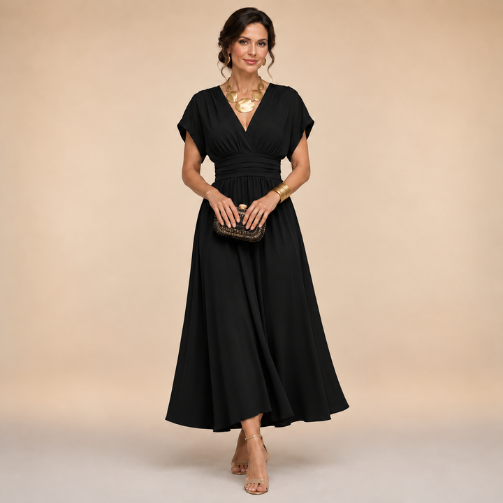 Celestine | Elegant V-Neck Maxi Dress