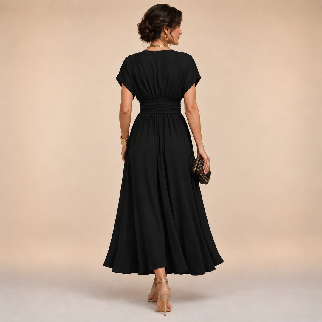Celestine | Elegant V-Neck Maxi Dress
